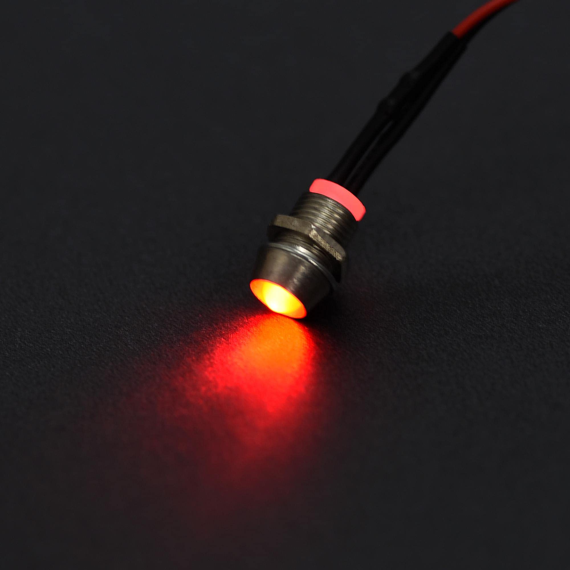 Amazon.com: uxcell LED 指示燈AC/DC 110V 8mm 面板安裝紅色LED 信號燈